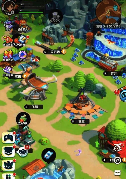 游戏主界面显示元素圣殿图标位置示意图