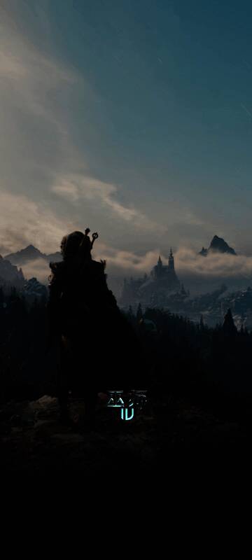 希里手持剑刃与怪物对峙，背景是崩塌的古老遗迹