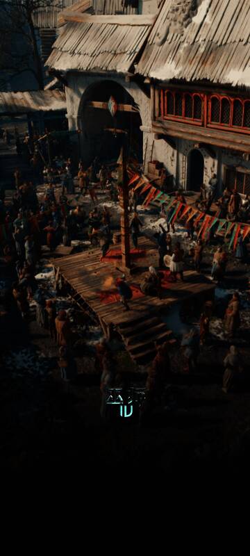 科维尔山地风光，远处有神秘生物盘旋空中