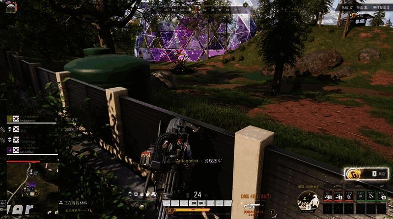 两名玩家在野外遭遇怪物突袭，场面混乱紧张