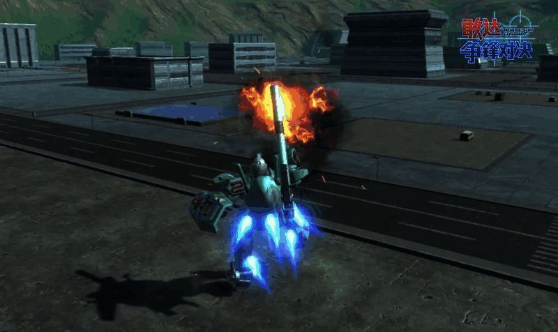 技能1基础释放画面，导弹轨迹清晰