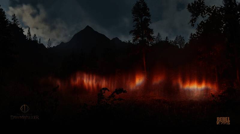 游戏世界地图展示，呈现广阔的中世纪风格城镇与荒野场景，昼夜交替效果逼真