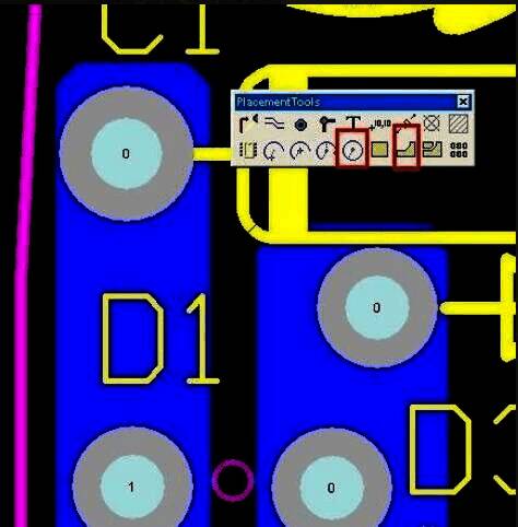 间距检测示例图，展示通过圆形辅助判断空间是否充足