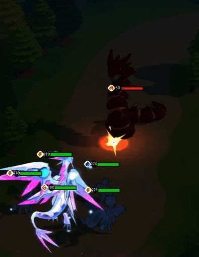 沧麟与雷属性队友并肩作战的战斗画面，电光四射