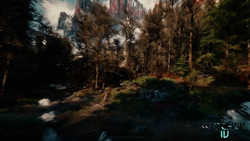 《巫师4》游戏内城镇区域实机截图，建筑与人物细节清晰可见