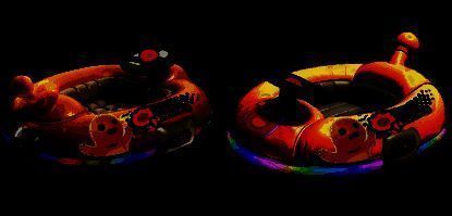 奶龙碰碰车游戏中，蛋仔们驾驶着碰碰车进行激烈碰撞，场面热闹非凡