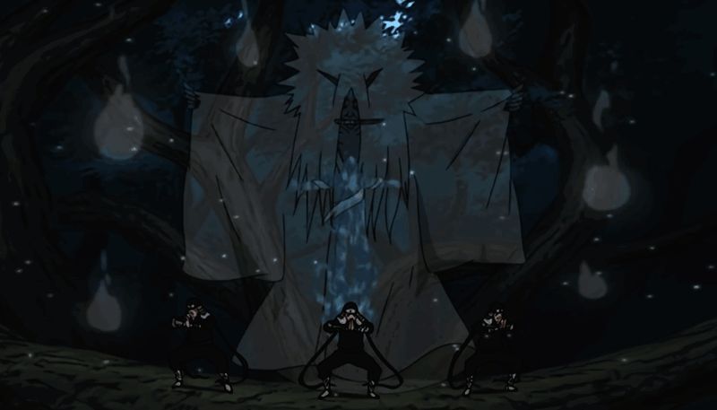 游戏中尸鬼封尽发动特效，骷髅巨手即将抓住敌人