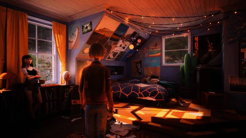 游戏画面展示主角在购物车中疾驰的场景，背景是典型的美国郊区环境