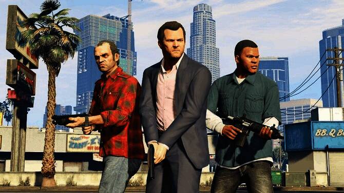 《GTA5》三位主演在Comic Con活动现场同台亮相，气氛热烈