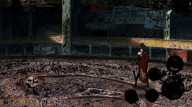 红豆使用二技能滑普攻升空，进行空中摆荡