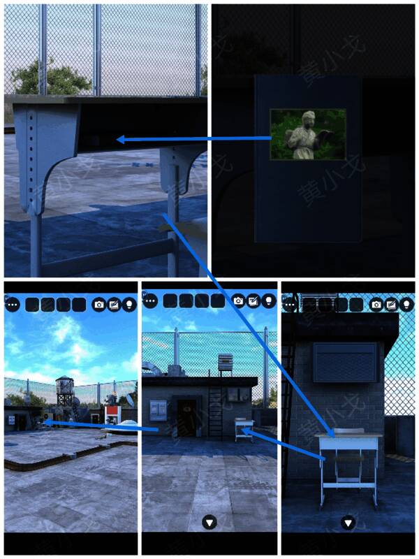 课桌上的书本静静放置，等待玩家点击拾取