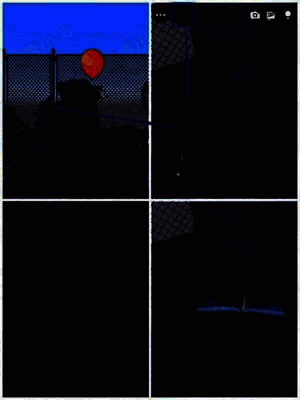 古朴的雕像手持空碗，下方散落着几片落叶