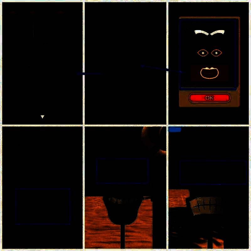 电视柜右侧柜门上的彩色密码锁，等待正确组合