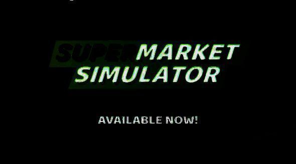 《超市模拟器》游戏封面展示，画面为一位员工正在整理货架