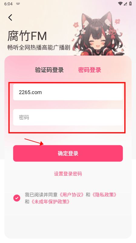 手机号登录界面，用户正在填写验证码完成注册或登录