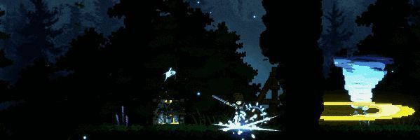 角色释放强力技能的画面，特效炫酷，打击感十足