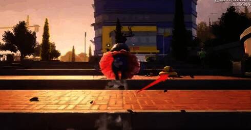 玩家将NPC一个个挂上雕塑，场面滑稽