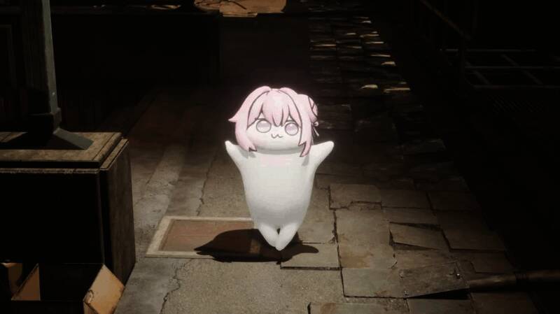 Doro在战斗中闪避技能展示，动作夸张灵动，背景为《剑星》末日城市场景