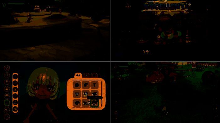 游戏战斗场景截图，角色与巨型怪物激烈交战