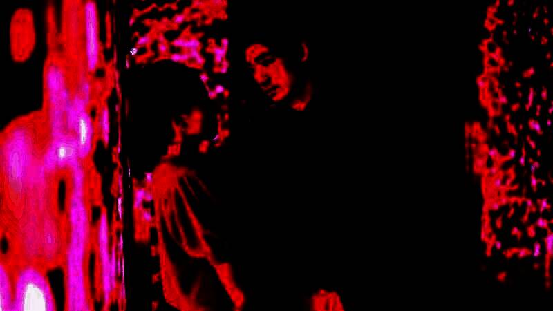 游戏结局画面之一，黑白风格渲染，情绪张力十足