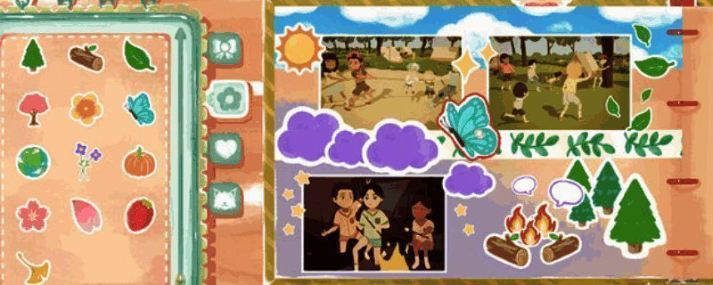 《絮絮手帐本》游戏封面图，画面温暖柔和，展现出日记本与自然风景的结合