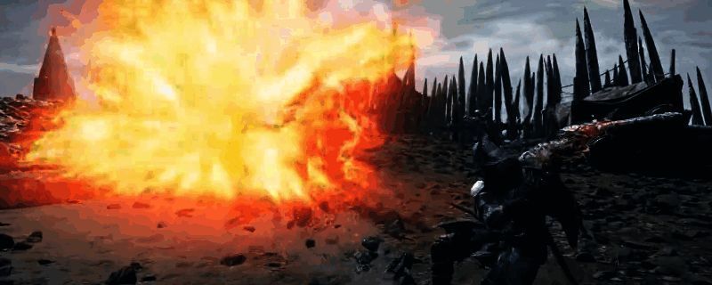 追踪者角色使用义手钩锁攻击敌人，画面中可见钩索拉近瞬间并伴随爆炸特效