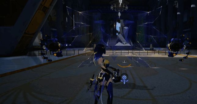 凯西娅释放大招，背后光翼闪耀，悬浮炮台全面开火