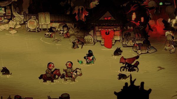 游戏场景截图，展现阴森诡异的林间乡野，充满中式恐怖氛围