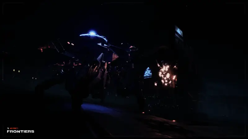 Volta泰坦在战场上释放特斯拉线圈，敌人被电击包围