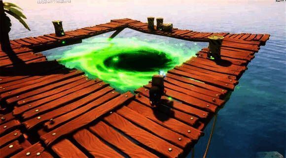 游戏角色正在将插头插入插座的场景