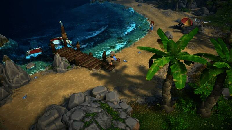 《露玛岛》中玩家在海边打造梦想农场，周围散布着神秘遗迹和宝箱