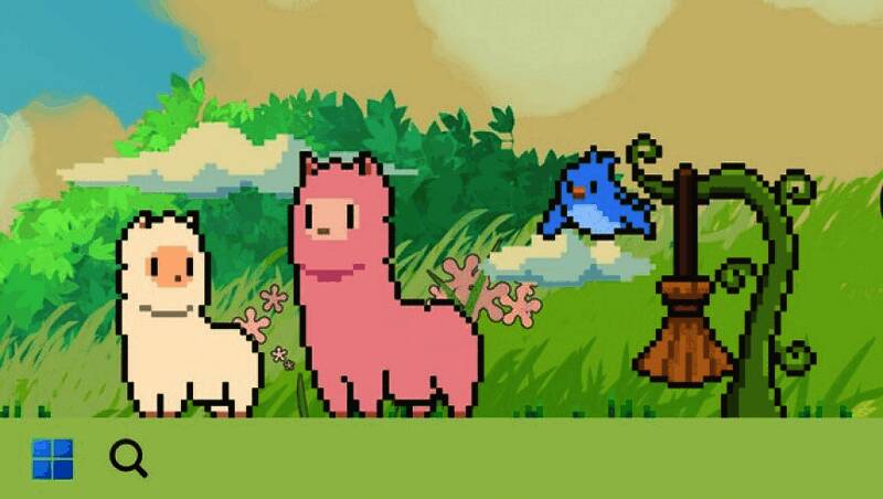 《动物栏：桌面牧场》中小动物在屏幕底部活动，玩家正与它们互动喂食