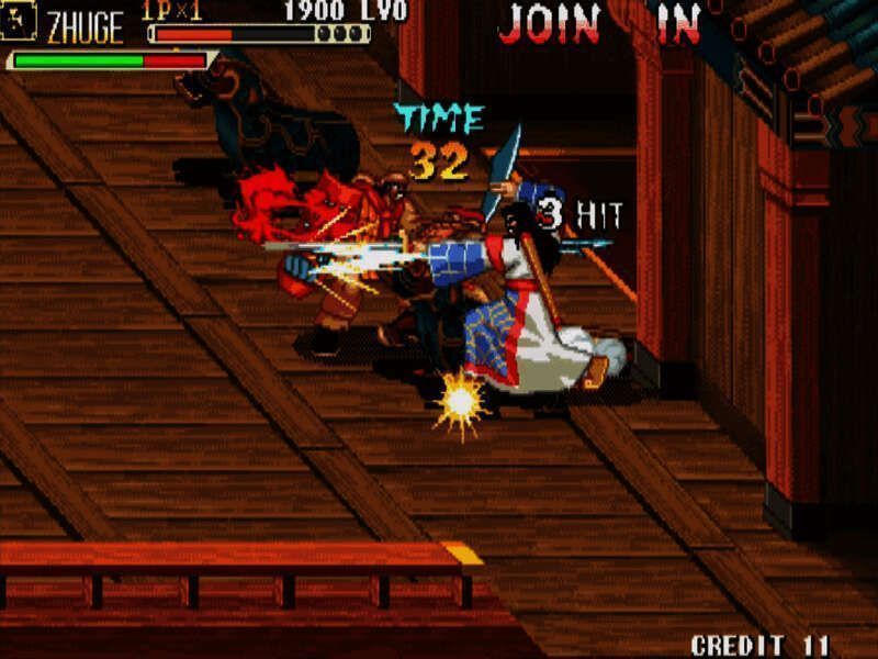 多角色格斗场景截图，画面充满复古像素风韵味