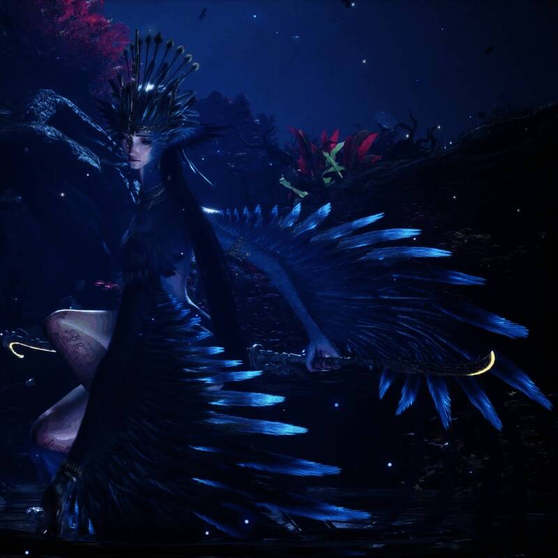 游戏中一位从怪物形态转变为绝美女性的Boss形象，展现出强烈的视觉对比与细节刻画