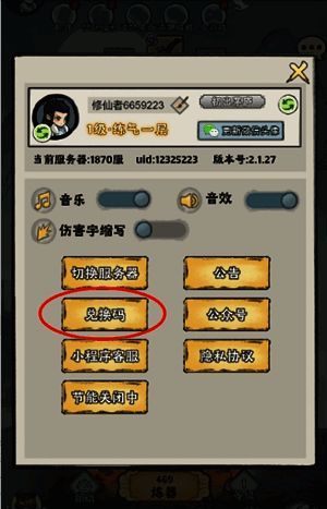 兑换码输入框界面截图，清晰显示输入区域和提示文字