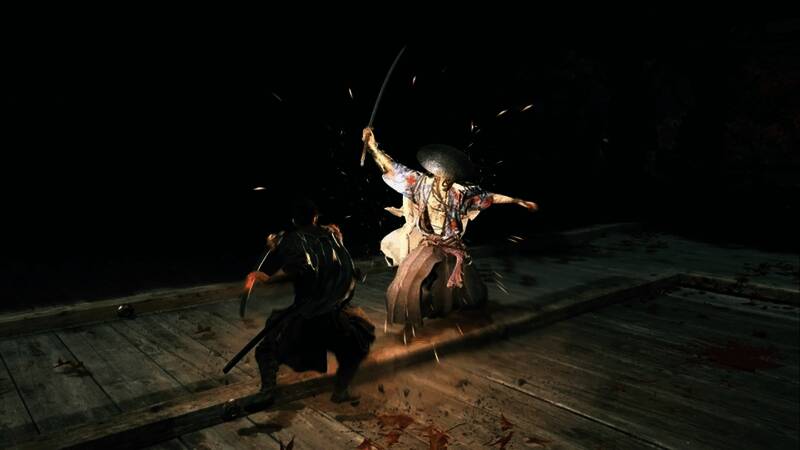 角色对战场景图，两名武士激烈交锋，动态光影增强战斗真实感