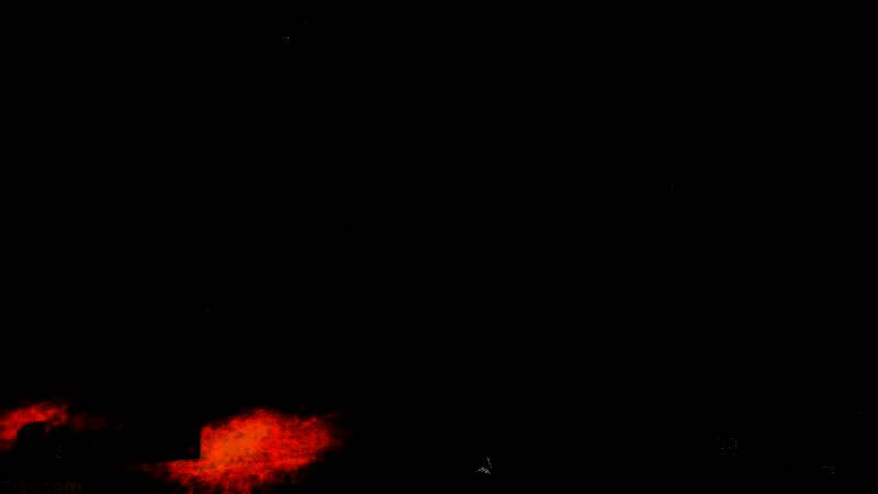 角色施放技能时的特效画面，背景敌人被炸裂冲击波击退