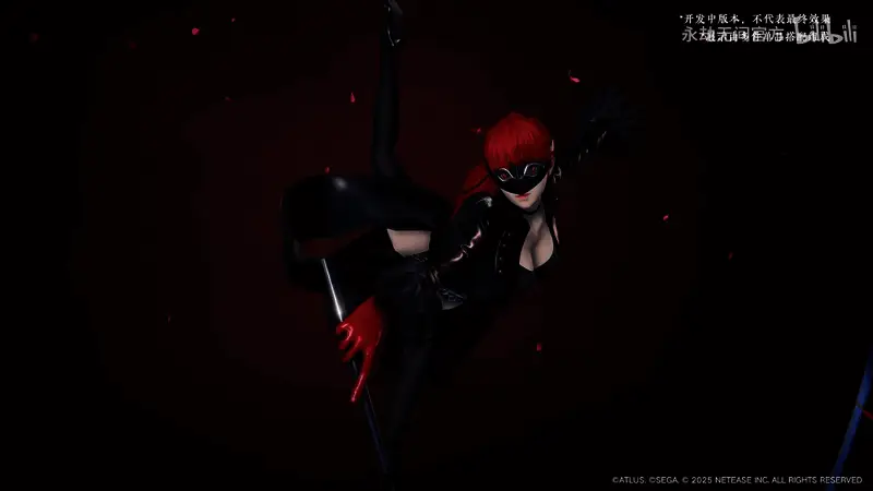 角色释放技能时展现P5R标志性的界面特效