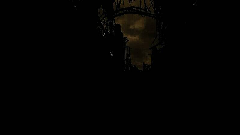 游戏LOGO展示，血迹与阴影交织，营造出浓厚的黑暗氛围