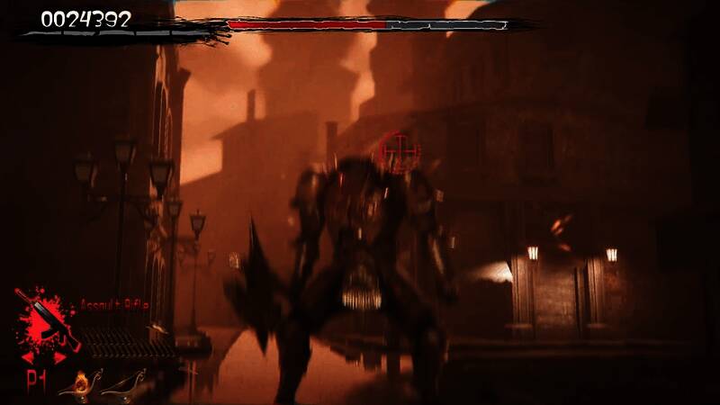 两名特工并肩作战，手持双枪扫射僵尸群