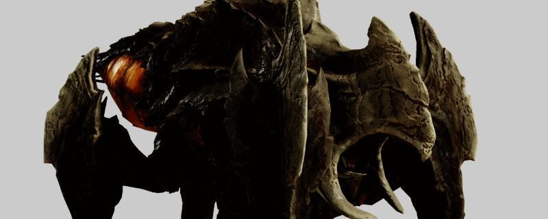 《绝地潜兵2》中巨兽强袭虫战斗画面，展现出其巨大的体型和凶猛姿态