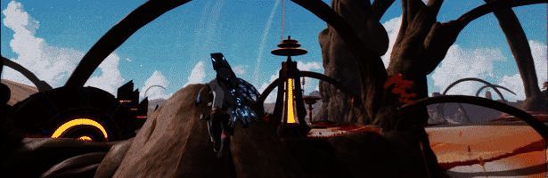 不同生态区域对比图，展示沙漠、森林与浮空岛等地形