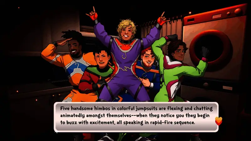 游戏中一位角色与玩家互动的温馨画面，背景为浪漫星空