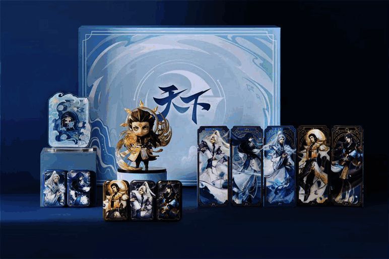 《天下》手游新春活动宣传图，展现华丽外观与节日氛围