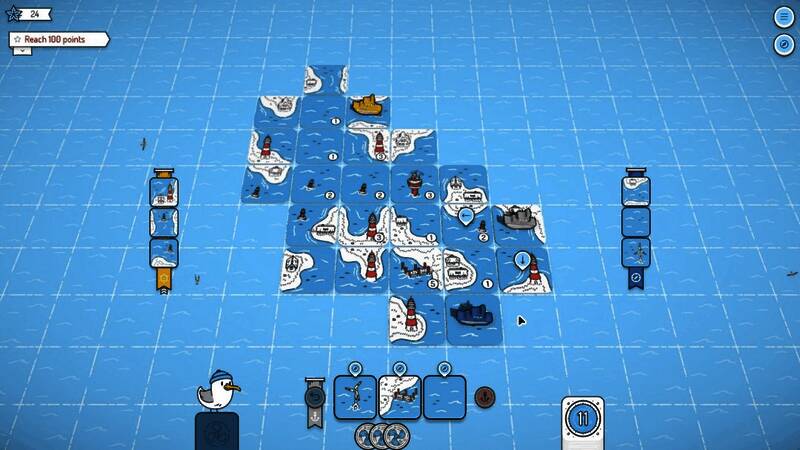 《灯塔巡航》多人合作界面展示，多位玩家正在共同拼接地图