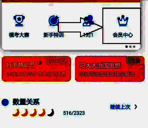 进入会员中心后的页面布局展示