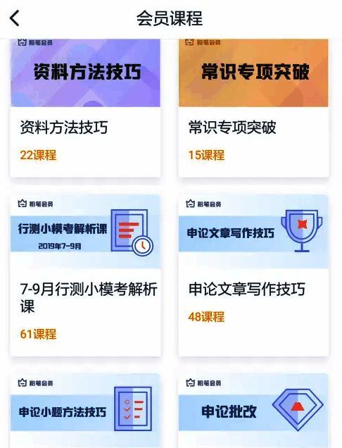 部分课程详情页展示试听片段与课程目录