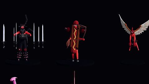 游戏中不同角色展开激烈战斗的动态画面