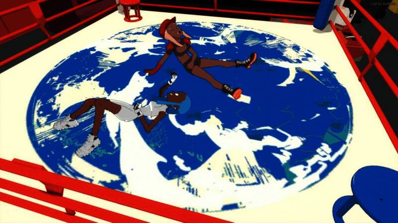 游戏战斗画面，机甲激烈对战机械敌人，特效华丽