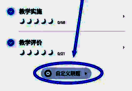 粉笔APP练习界面展示，界面中央突出显示自定义刷题按钮